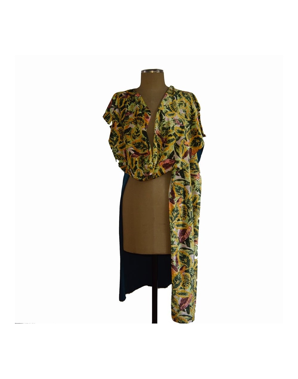 Poncho multicolor amarillo
