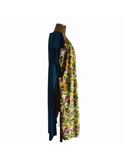 Poncho multicolor amarillo