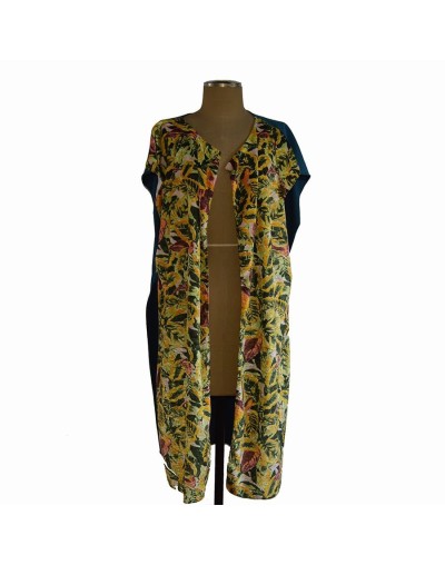 Poncho multicolor amarillo