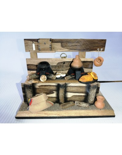 Fogón de leña en miniatura