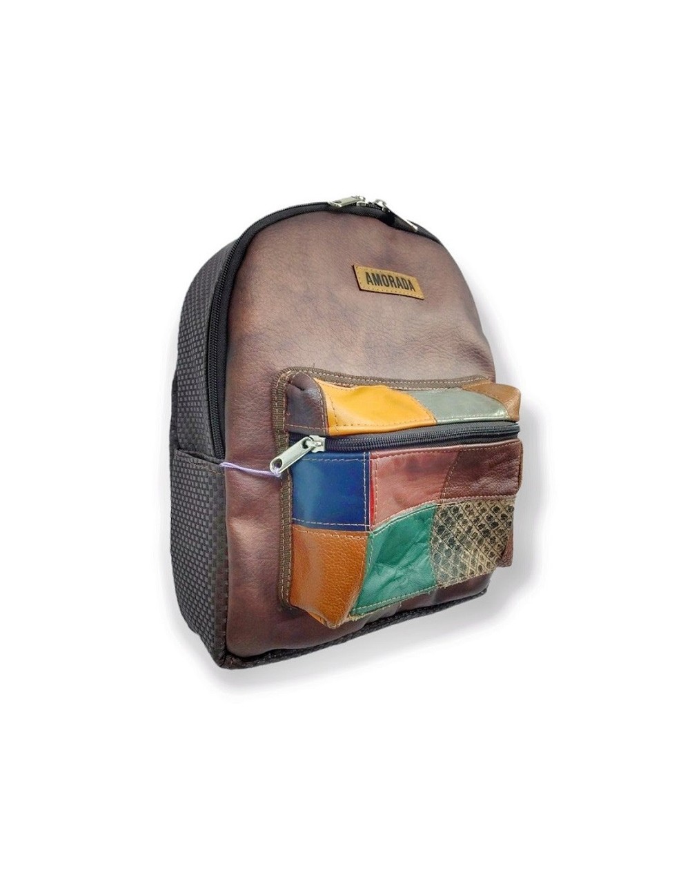 Mini morral combinación en cuero minca