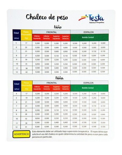 Chaleco de Peso Talla L