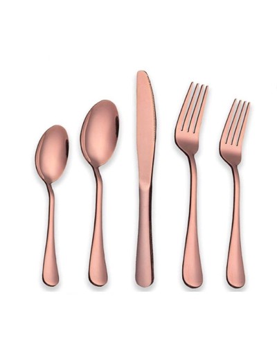 Cubierto rosa cobre