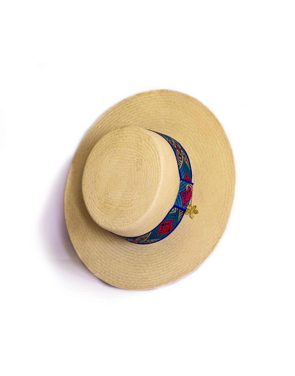 Sombrero Canotier gancho monstera Ana Martin