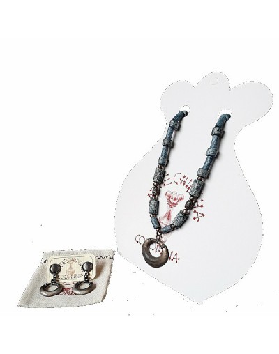 Set collar y aretes Necklace and earring set nariguera Cultura Quimbaya Nosering Quimbaya culture