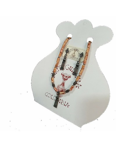 Set collar y arete Necklace and earring set Dijes para collar Cultura Muisca Necklace ornamentspendants Muisca culture