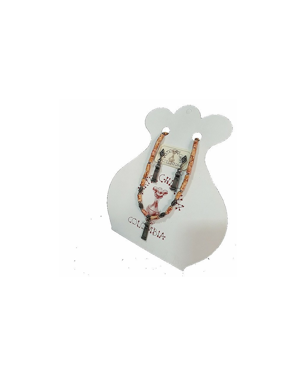 Set collar y arete Necklace and earring set Dijes para collar Cultura Muisca Necklace ornamentspendants Muisca culture