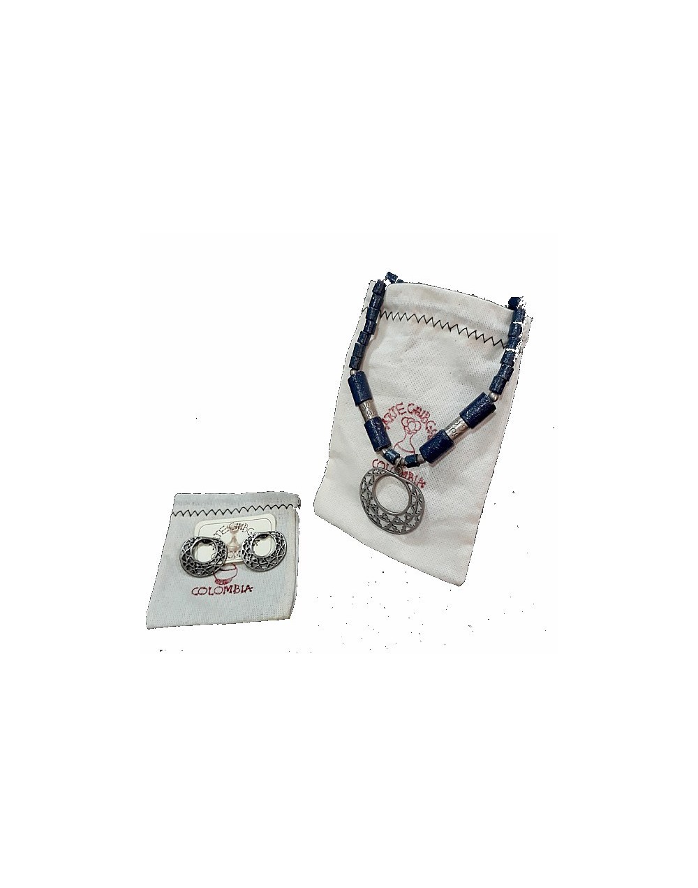 Set collar y aretes Necklace and earring set Nariguera Cultura Tumaco Nosering Tumaco culturetribe