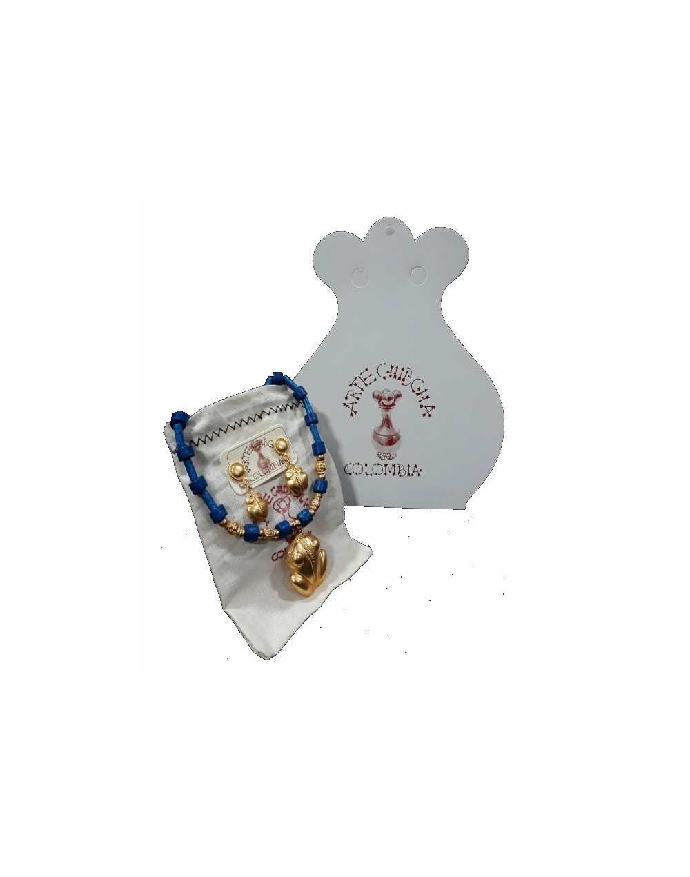 Set collar y aretes necklace and earring set Pendiente zoomorfo Cultura Tairona Zoomorphic pendant Tairona culture