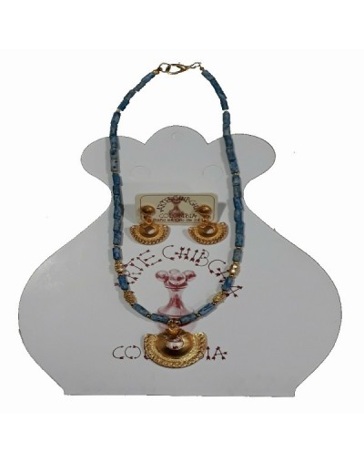 Set collar y aretes necklace and earring set Orejera Cultura TaironaSinú Native earring TaironaSinu culture