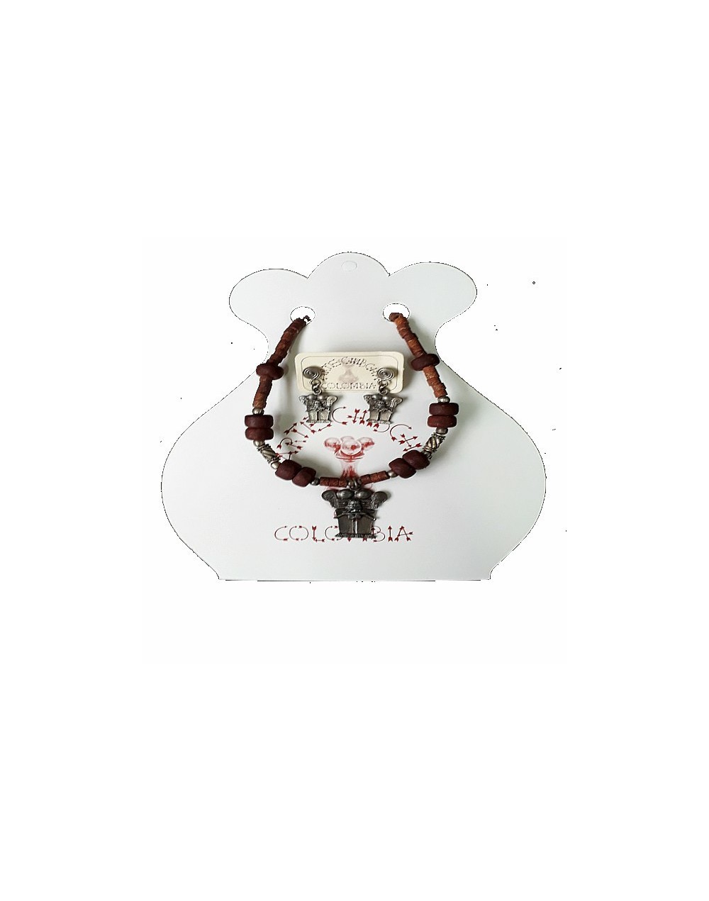 Set collar y aretes Necklace and earring set Dijepectoral Cultura Darién Pendantchestplate Darién Culture