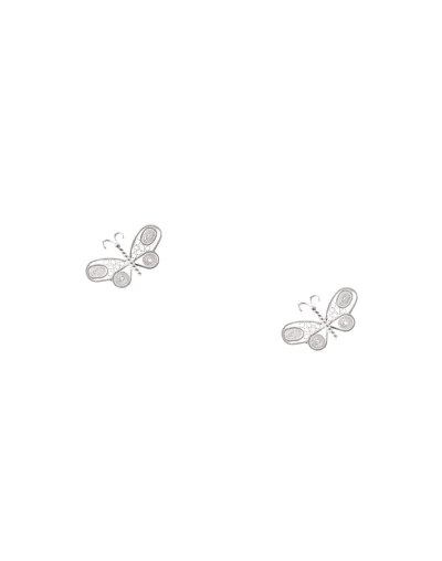 Topo mariposa en plata 