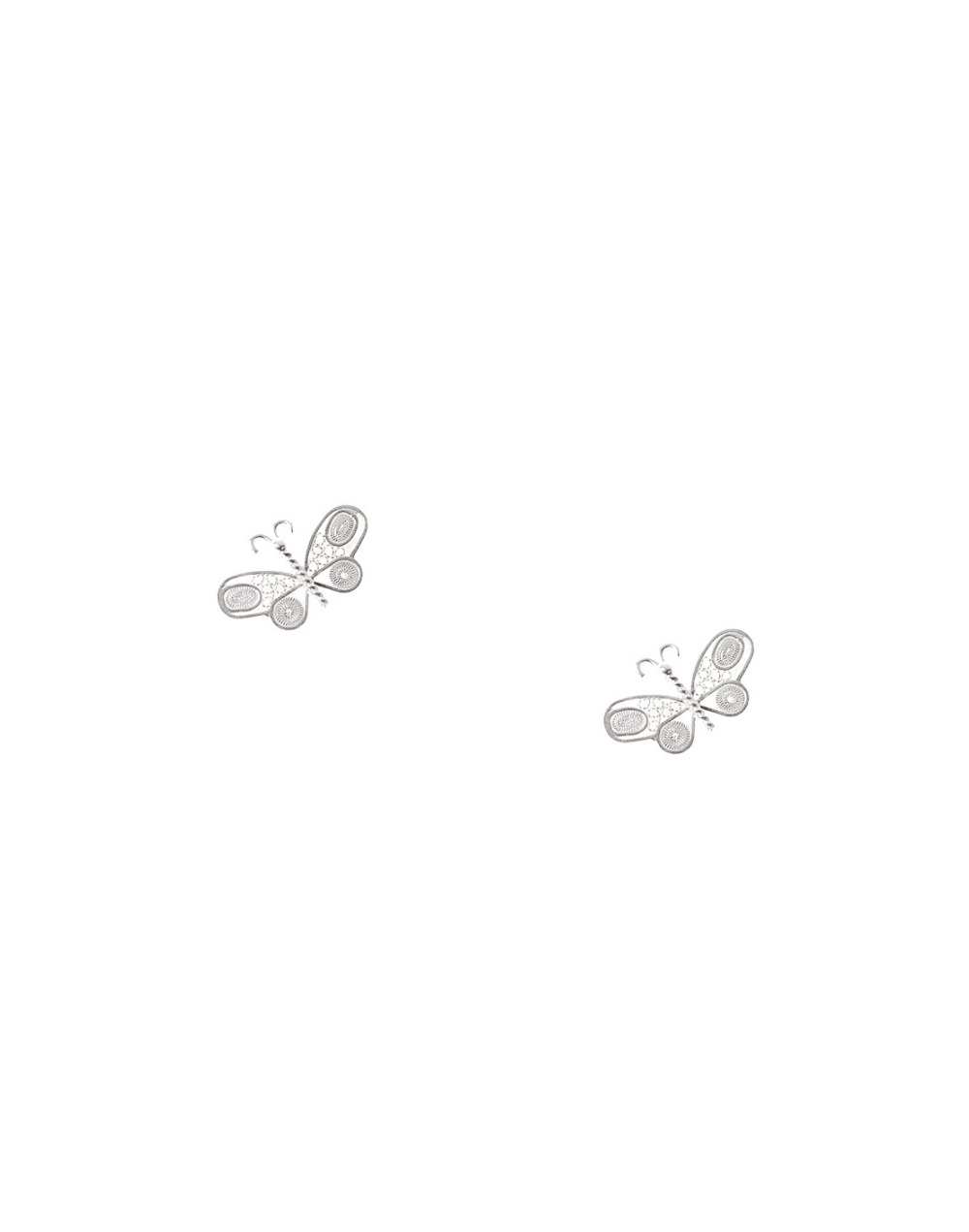 Topo mariposa en plata 