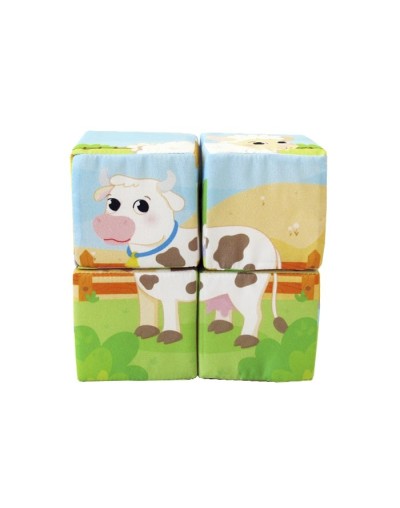 Cubos rompecabezas de la granja