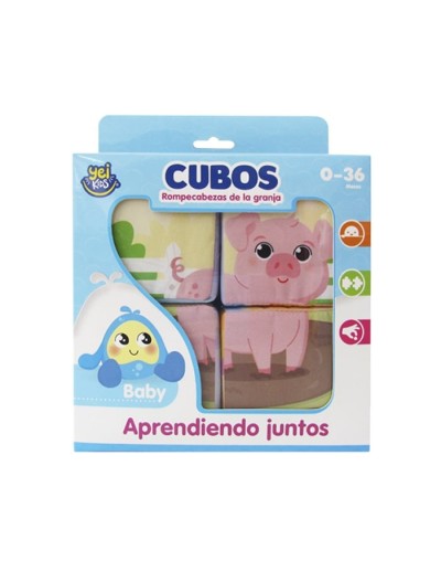 Cubos rompecabezas de la granja