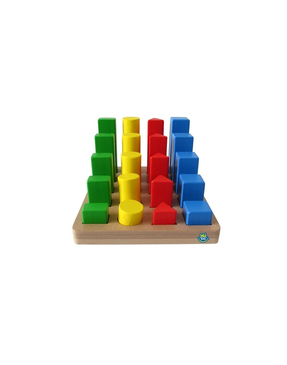 Bloques escalonados en madera