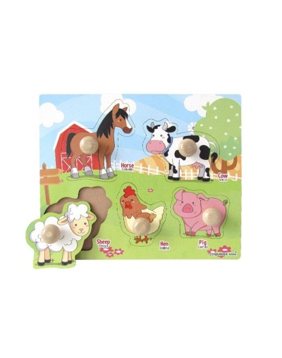 Encajable con botón de los animales de la granja