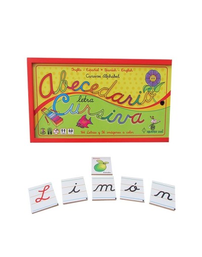 Abecedario en caja letra cursiva x200 fichas