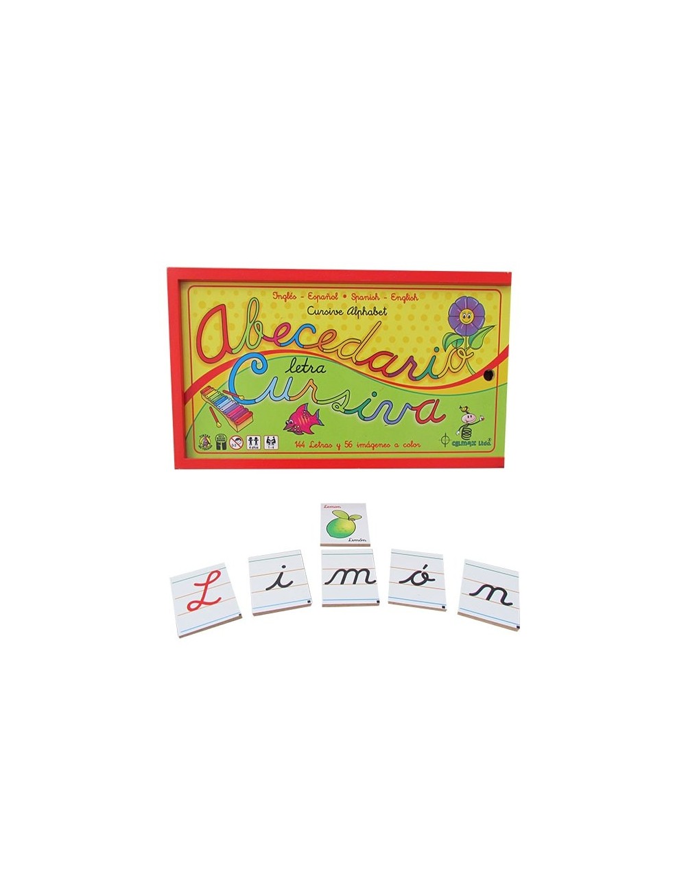 Abecedario en caja letra cursiva x200 fichas