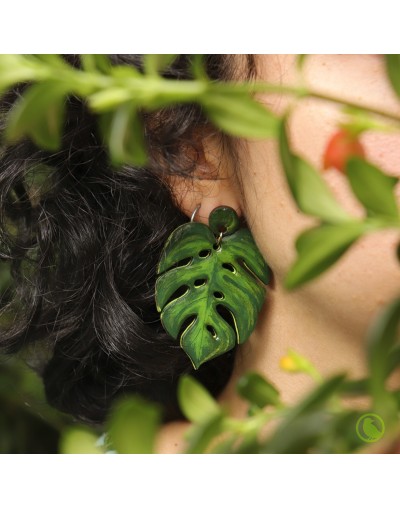 Aretes Monstera deliciosa