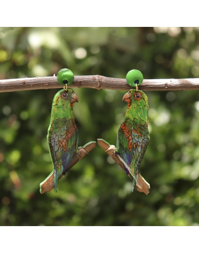 Aretes Periquitos Bronceados