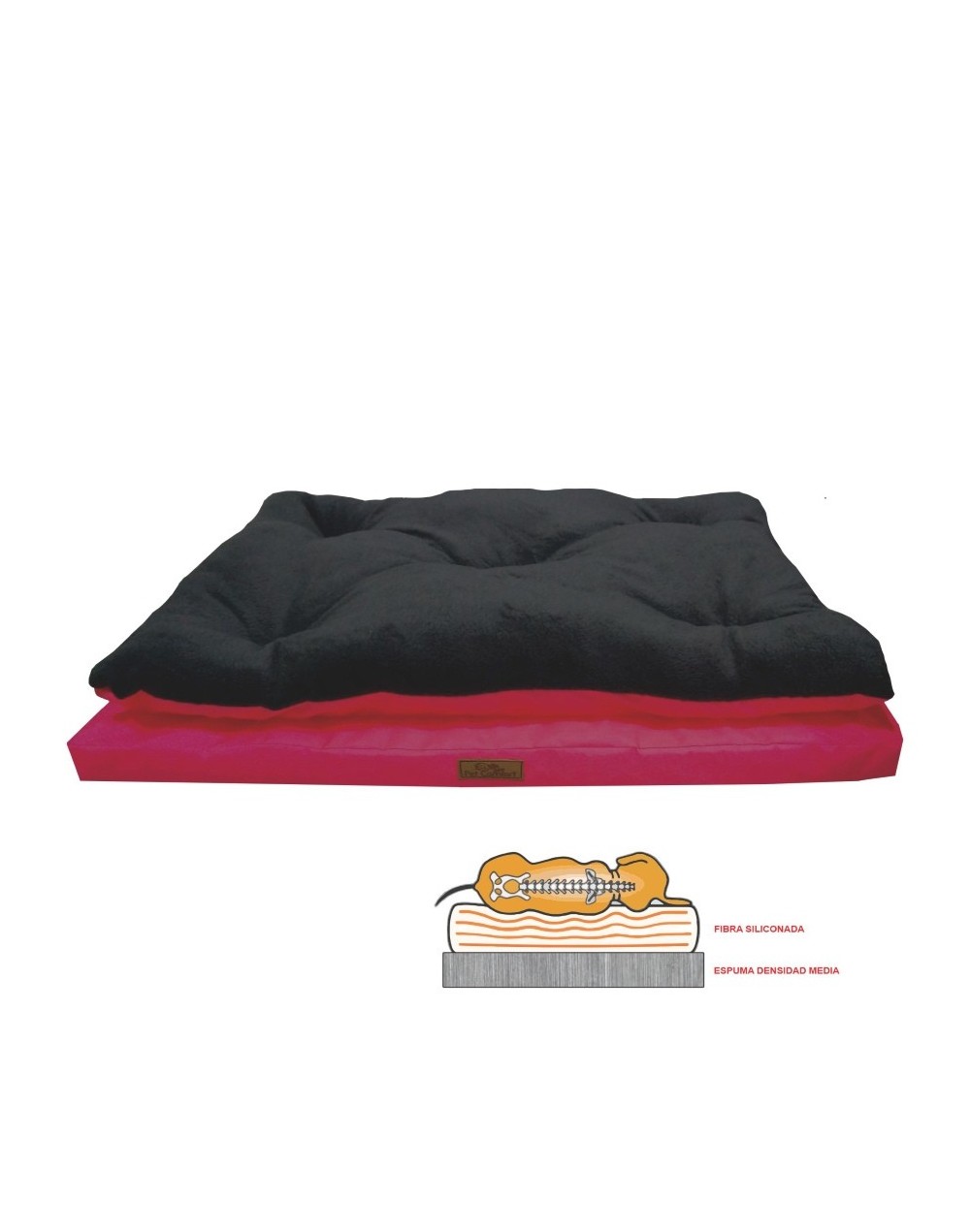 Colchón touch ortopédico gigante fucsia
