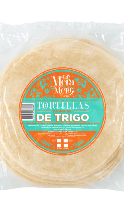Tortillas de harina 25 cm diámetro para burritos