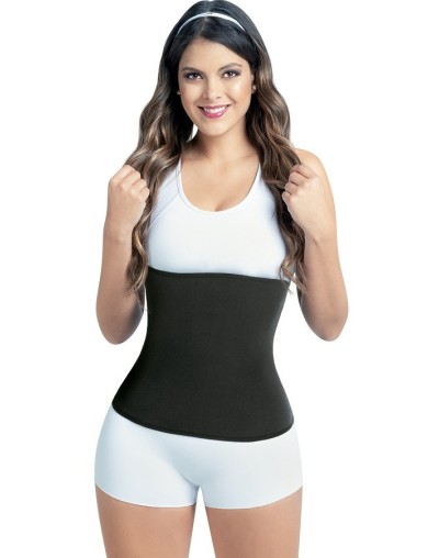 Faja cinturilla termoreductor lisa negro ref. 3511