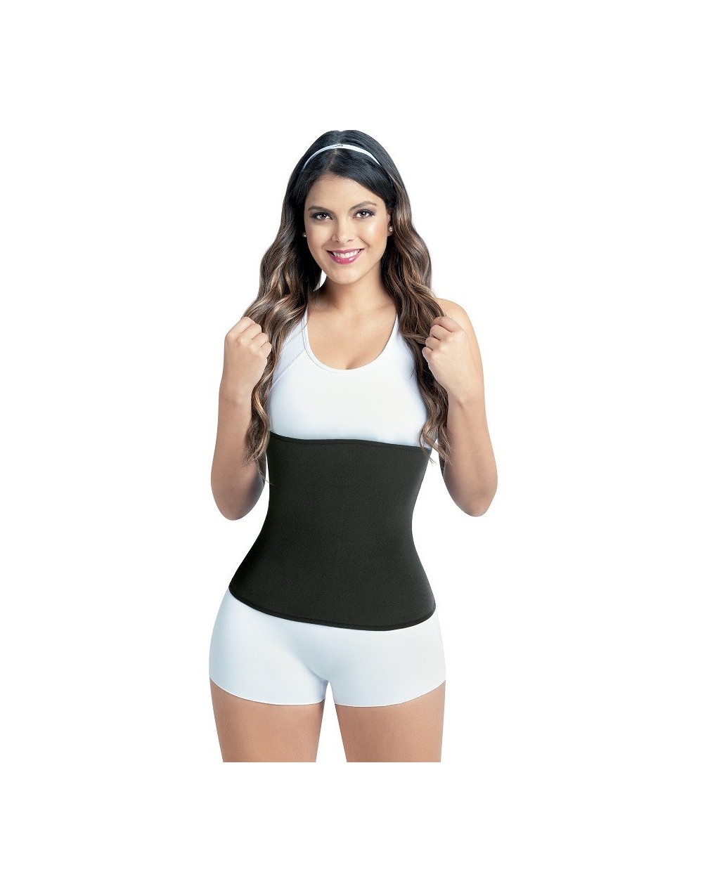 Faja cinturilla termoreductor lisa negro ref. 3511