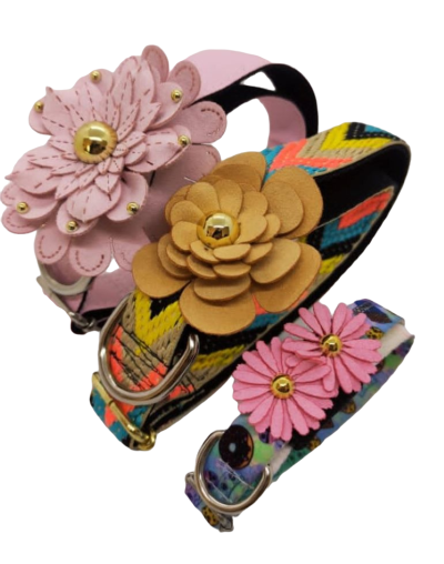 Flores, accesorio para collares mascotas