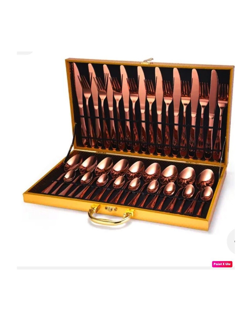 Cubiertos oro rosa