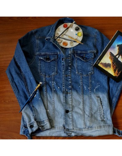 chaqueta jean pintada a mano