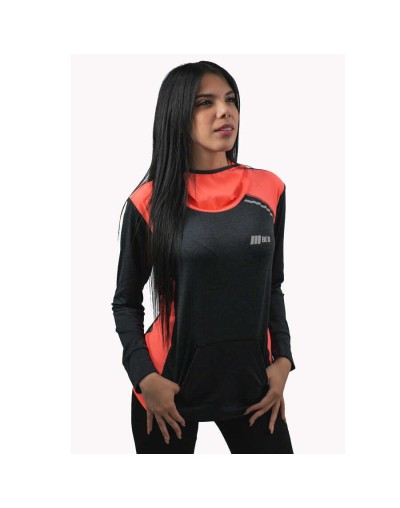 Buso licra deportivo mujer multideporte gris oscuro