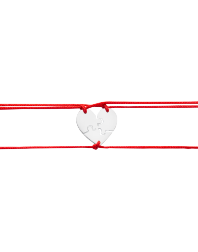 Pulsera corazón partido en tres