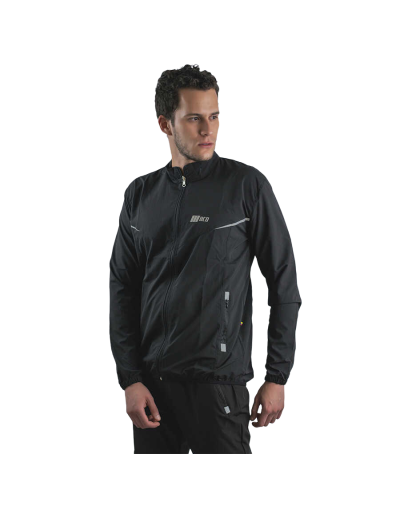 Chaqueta ligera deportiva cortavientos negro