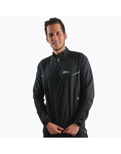 Chaqueta ligera deportiva cortavientos negro