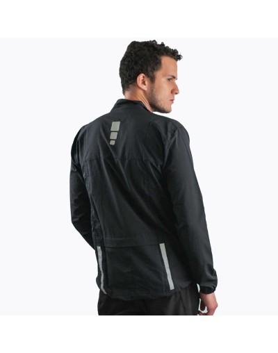 Chaqueta ligera deportiva cortavientos negro