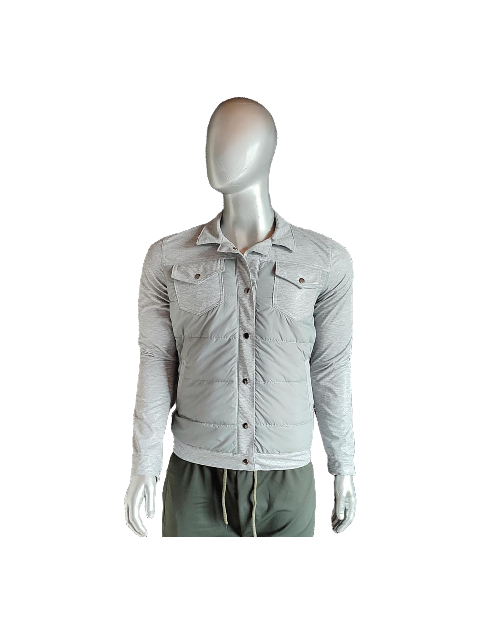Chaqueta casual algodón hombre apliques 