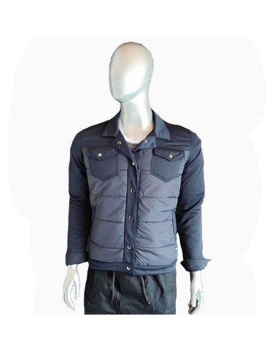 Chaqueta casual algodón hombre apliques 