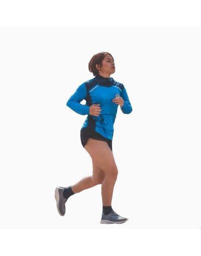 Buso licra deportivo mujer multideporte azul celeste 