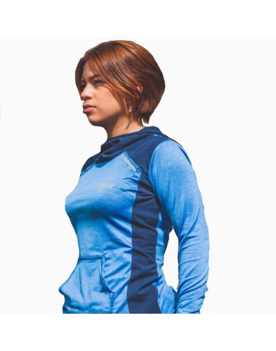 Buso licra deportivo mujer multideporte azul celeste 