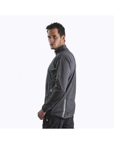  Chaqueta ligera deportiva cortavientos gris