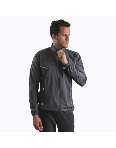  Chaqueta ligera deportiva cortavientos gris