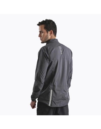  Chaqueta ligera deportiva cortavientos gris