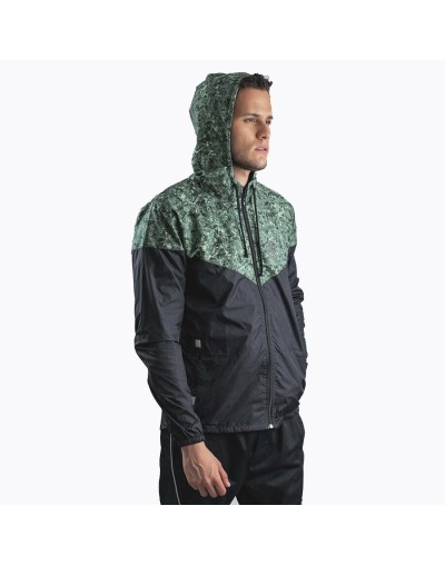 Chaqueta casual deportiva cortavientos sublimada negro