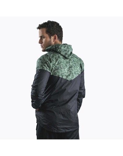 Chaqueta casual deportiva cortavientos sublimada negro