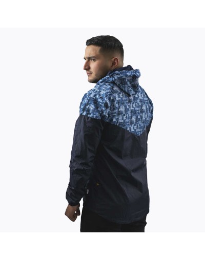Chaqueta casual deportiva cortavientos sublimada azul