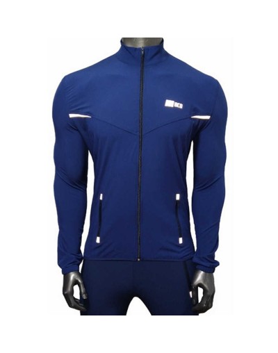 Chaqueta ligera deportiva cortavientos azul 