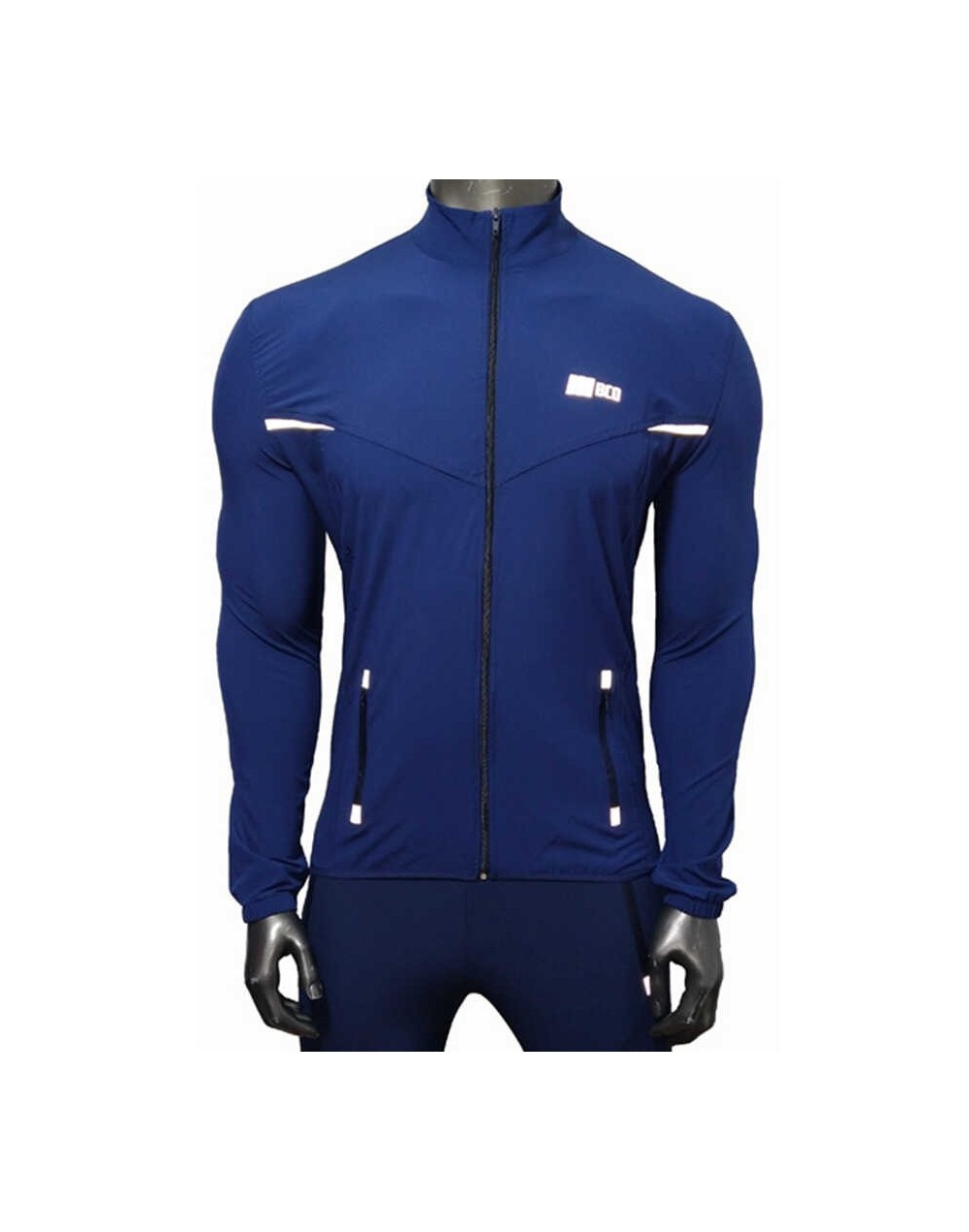 Chaqueta ligera deportiva cortavientos azul 
