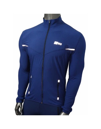 Chaqueta ligera deportiva cortavientos azul 
